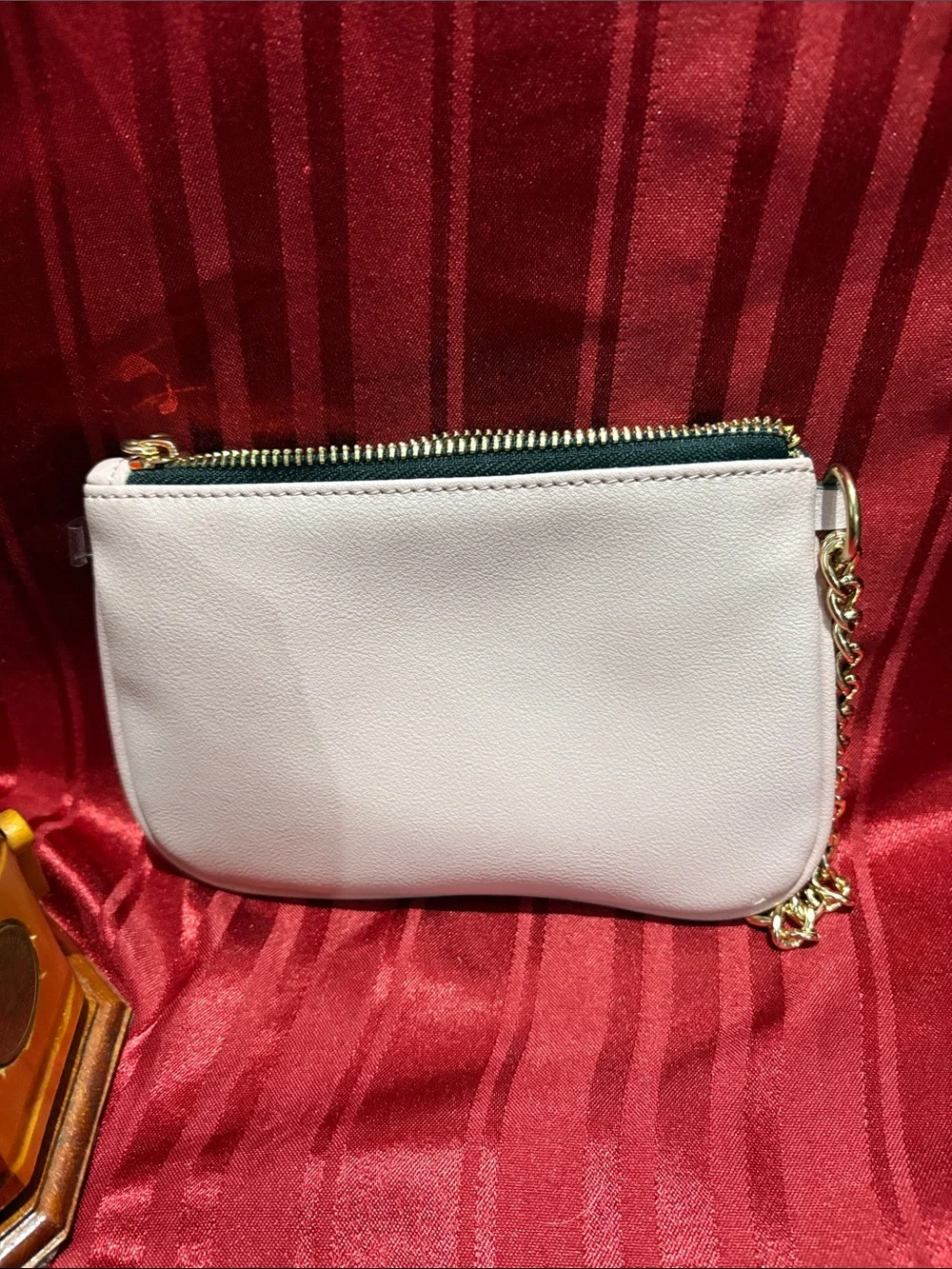 Juicy Couture Black Suede Wristlet with Gold Chain and Heart Charm